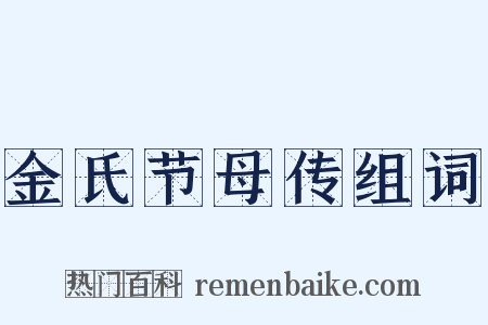 金氏节母传组词是什么意思的图片